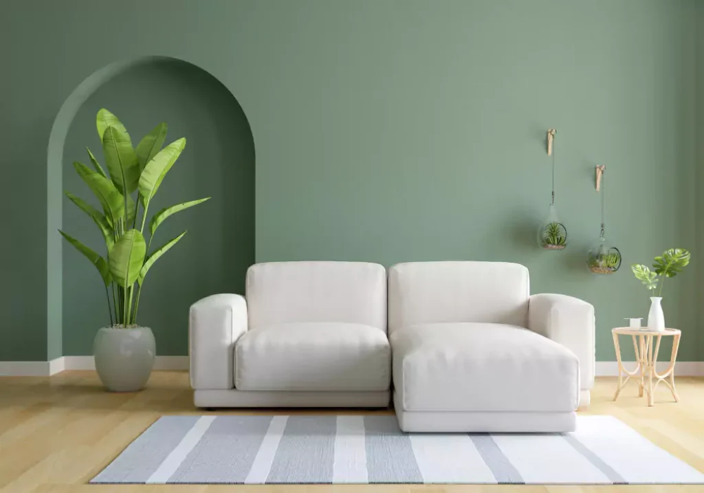 sofa green living room with copy space 64ce6f555fba2